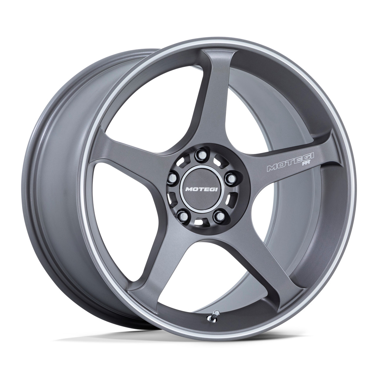 18" Motegi MR159 Battle V Gunzilla W Machined Lip Stripe 18x9.5 Wheel 5x4.5 0mm Rim