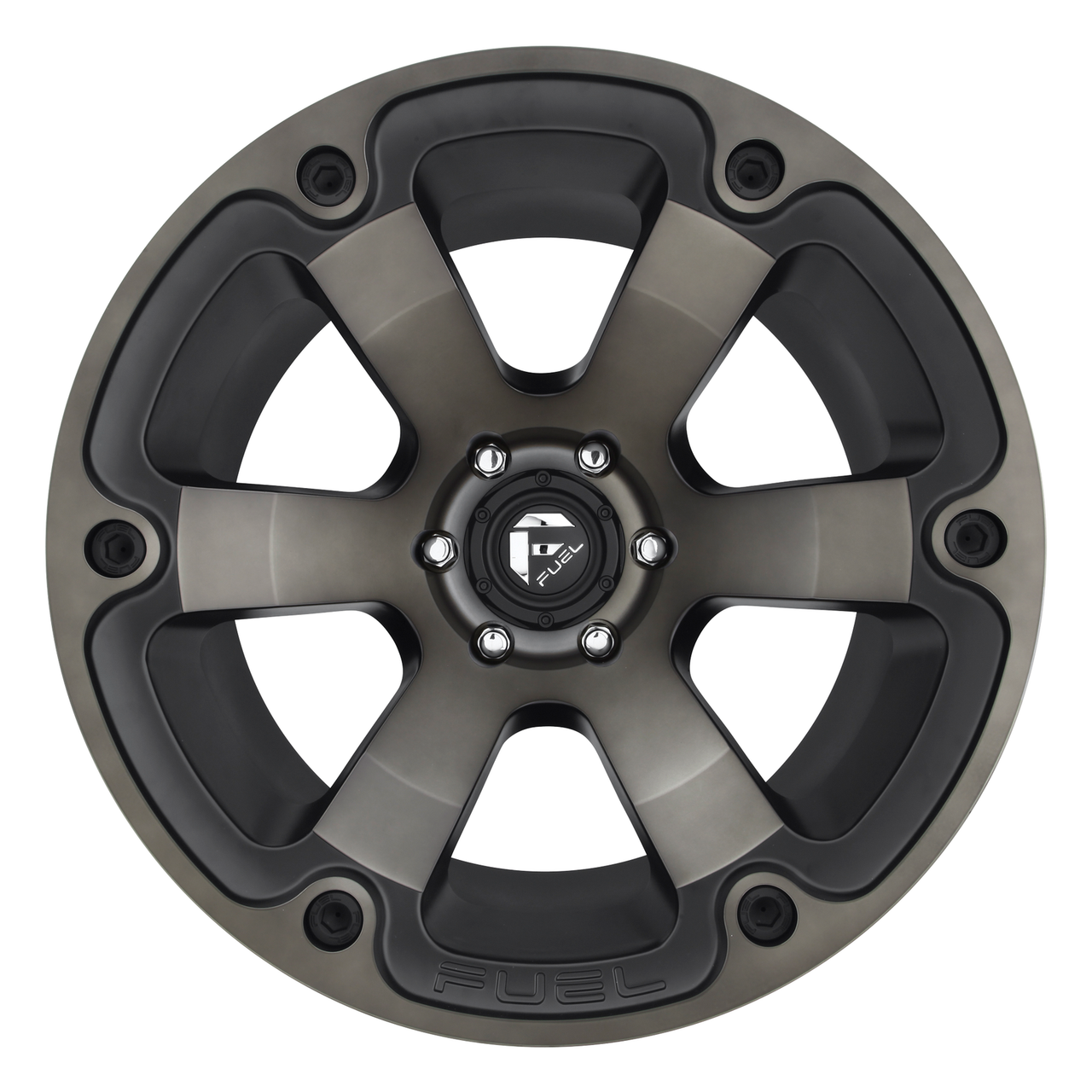 Set 4 16" Fuel D564 Beast 16x8 6x5.5 Matte Black Double Dark Tint Wheels 1mm Rim