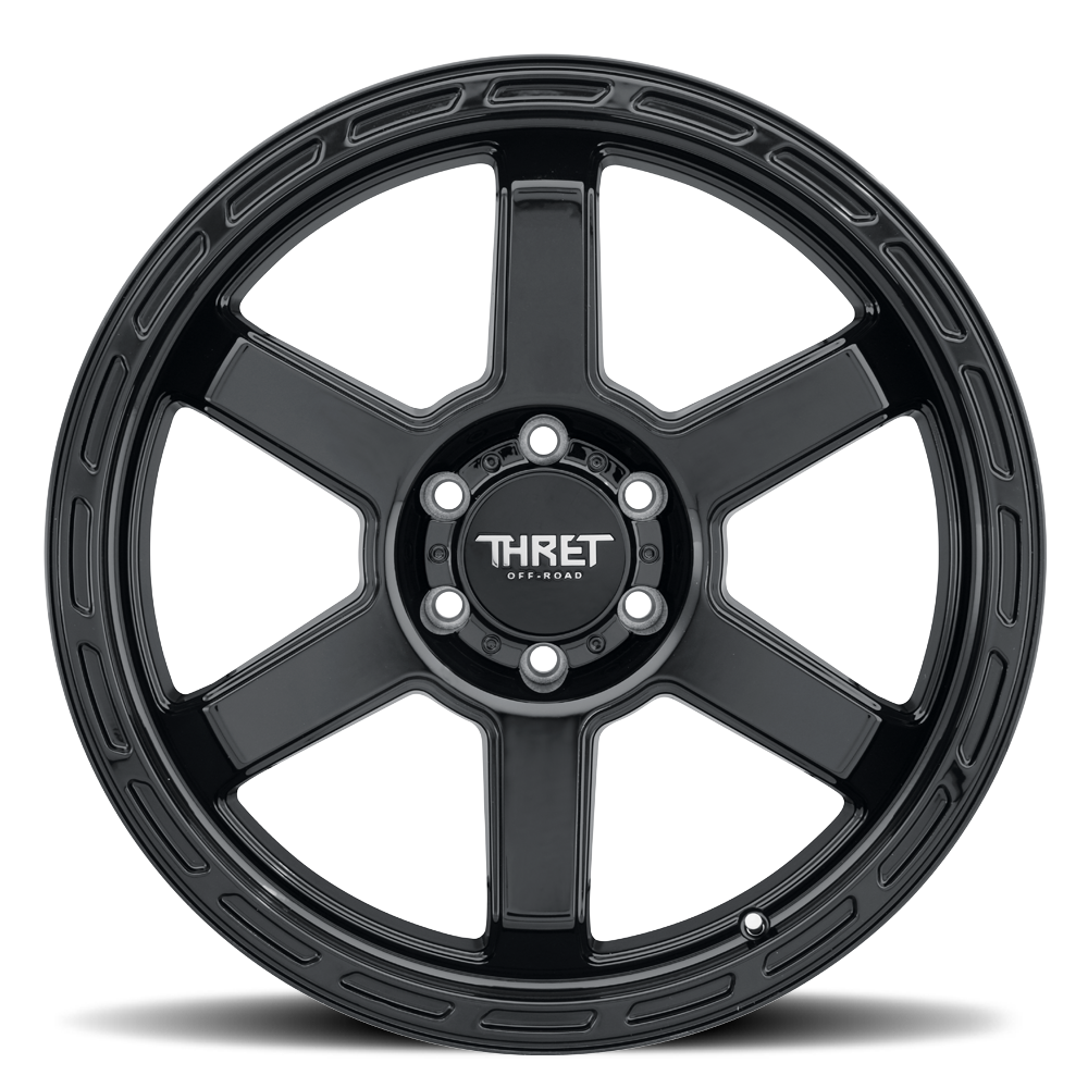 18" Thret Offroad 703 Thunder Gloss Black 18x9 Wheel 6x135 0mm Truck SUV Rim