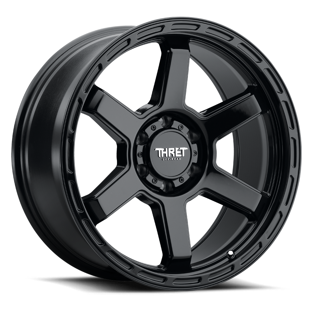 17" Thret Offroad 703 Thunder Gloss Black 17x9 Wheel 6x135 0mm Truck SUV Rim