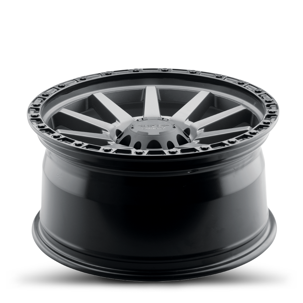 20" Thret Offroad 706 Freeze Satin Grey Matte Black Lip 20x9 Wheel 8x170 0mm Rim
