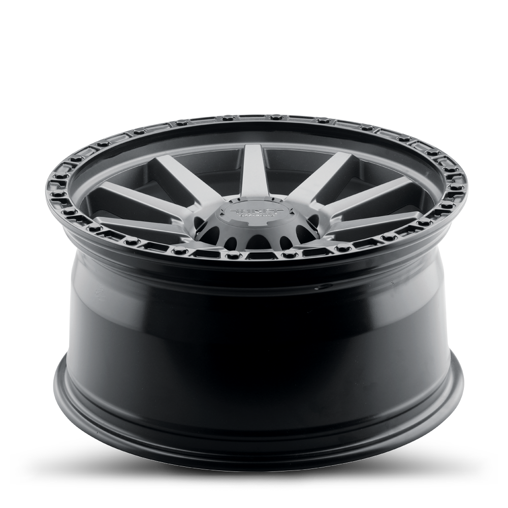 Set 4 20" Thret Offroad 706 Freeze Grey Matte Black Lip 20x9 Wheels 8x170 0mm Rims