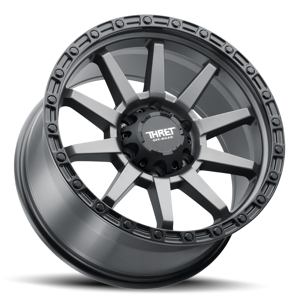 17" Thret Offroad 706 Freeze Satin Black 17x9 Wheel 6x5.5 (6x139.7) 0mm SUV Rim