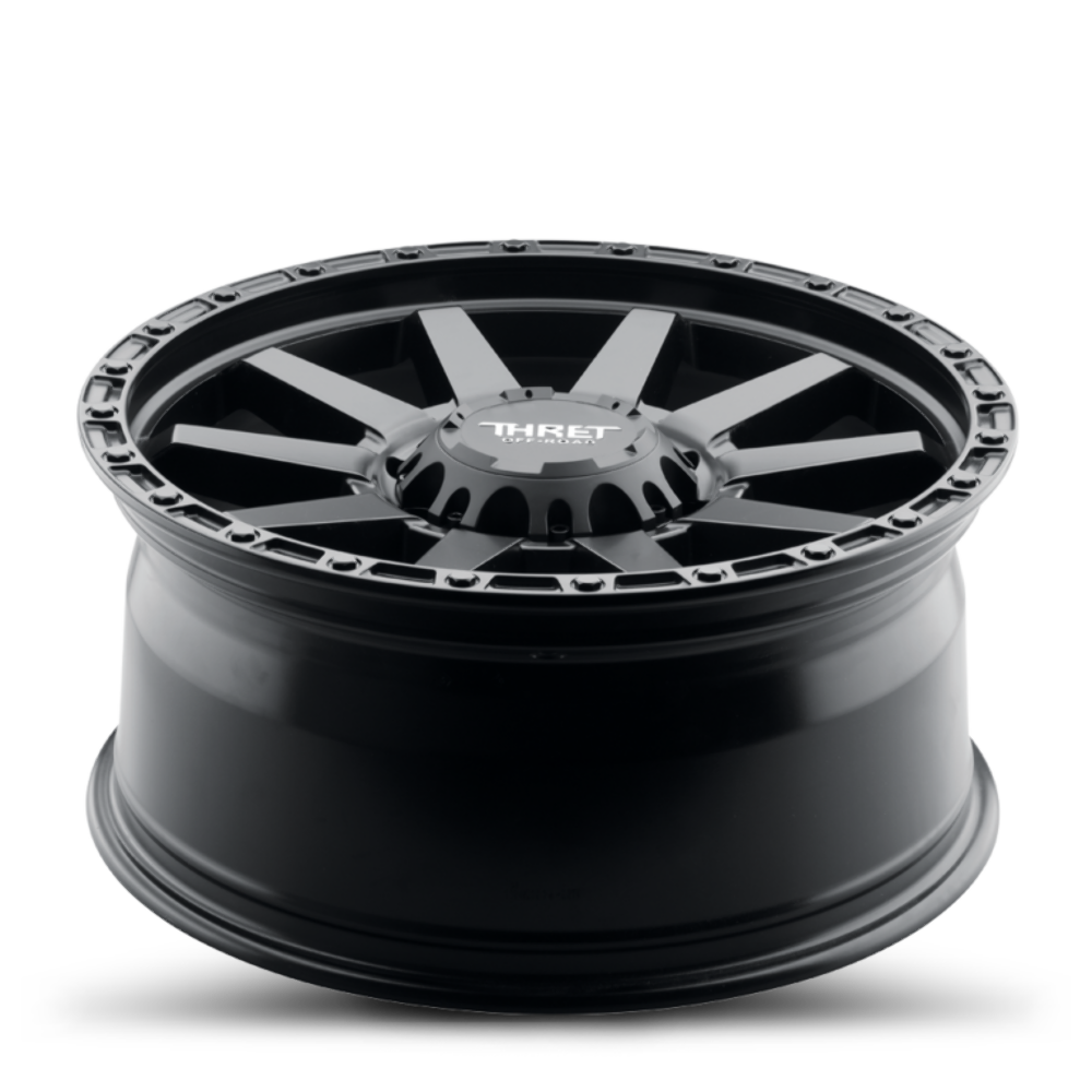 20" Thret Offroad 706 Freeze Satin Black 20x9 Wheel 6x135 18mm Truck SUV Rim
