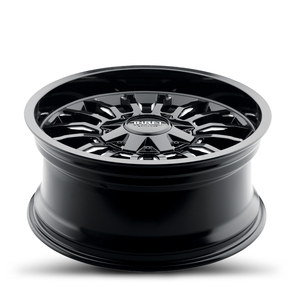 20" Thret Offroad 808 Gamma Gloss Black Milled 20x9 Wheel 5x5 5x5.5 0mm Rim