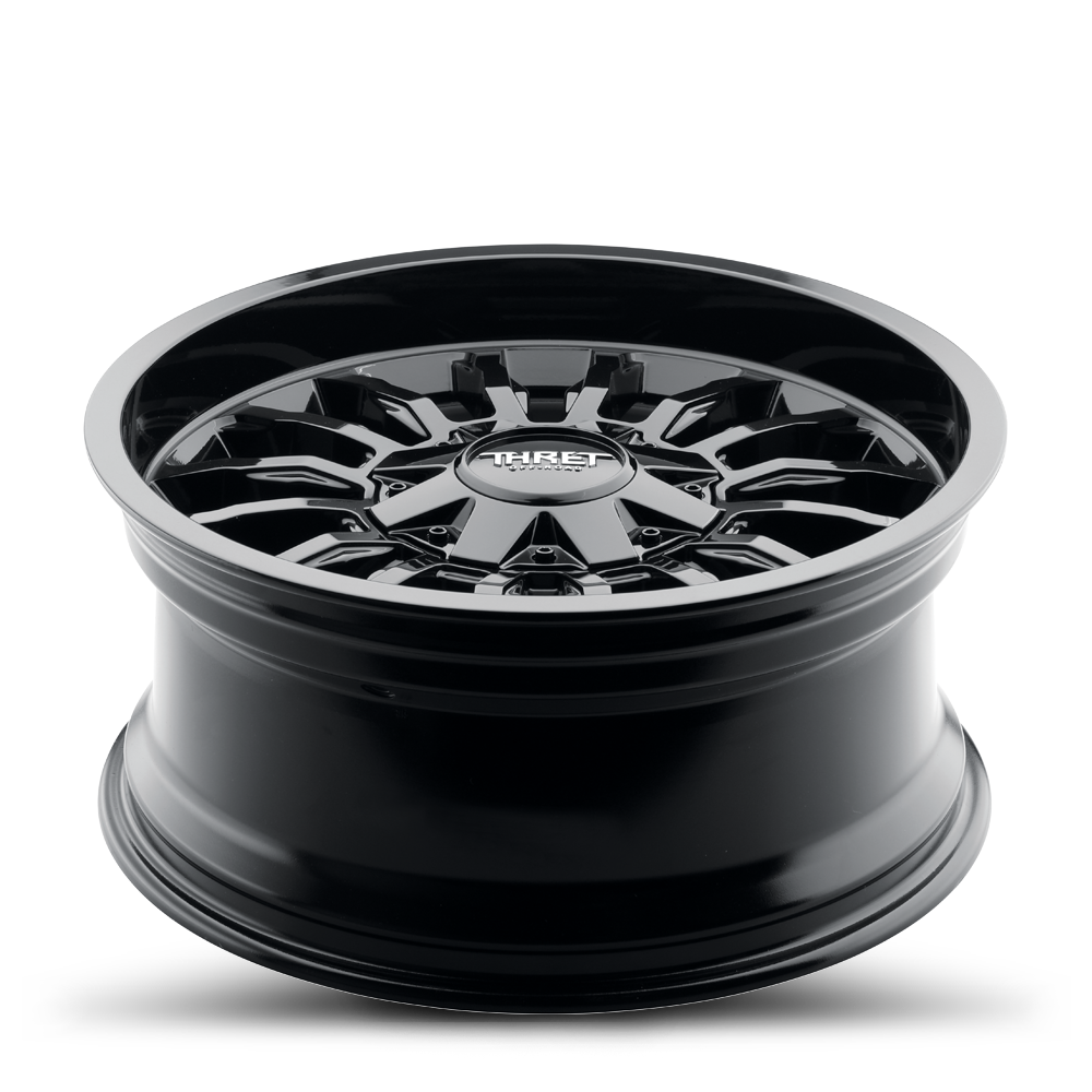 18" Thret Offroad 808 Gamma Gloss Black 18x9 Wheel 8x6.5 8x170 0mm Truck Rim