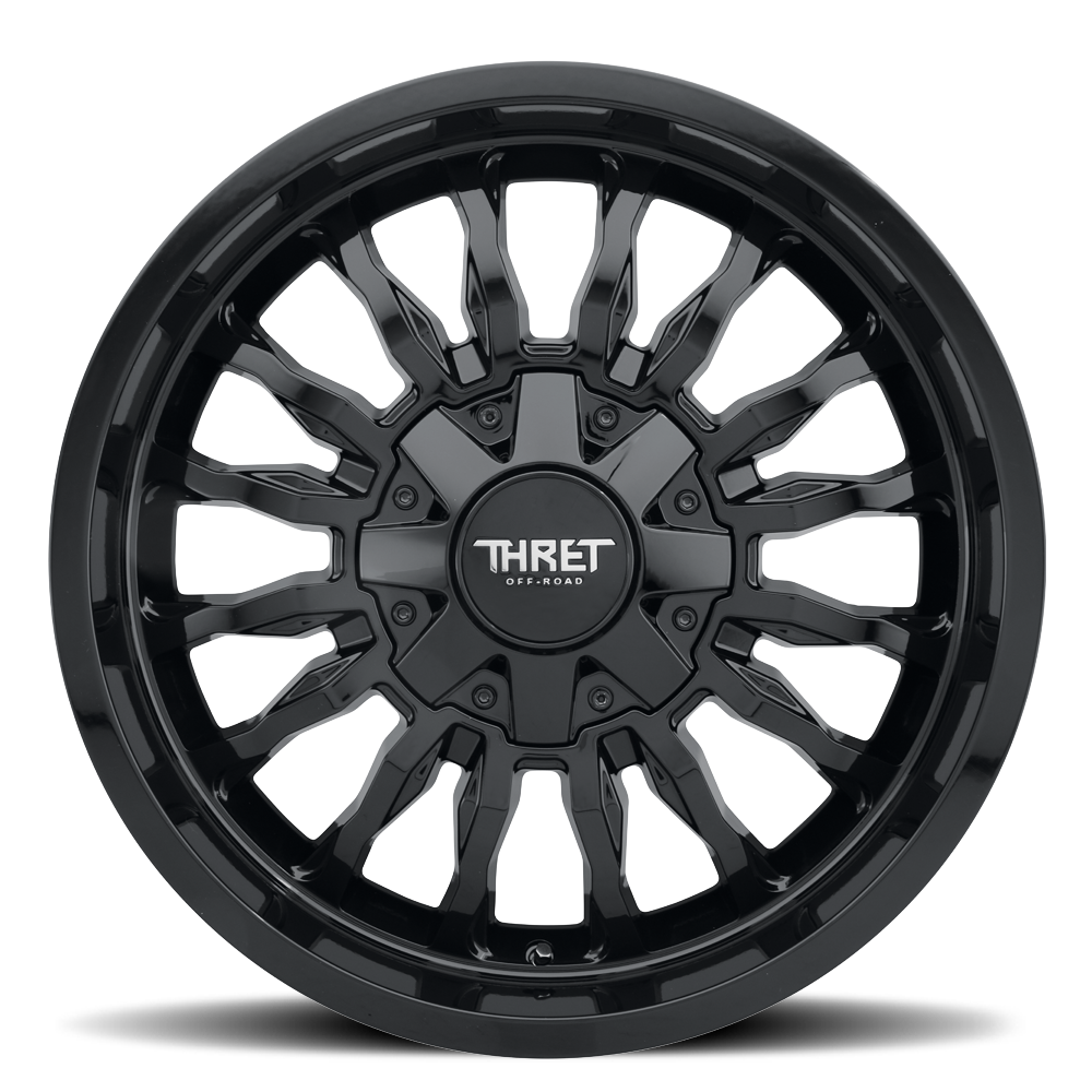 20" Thret Offroad 808 Gamma Gloss Black 20x9 Wheel 6x135 6x5.5 -12mm Truck Rim