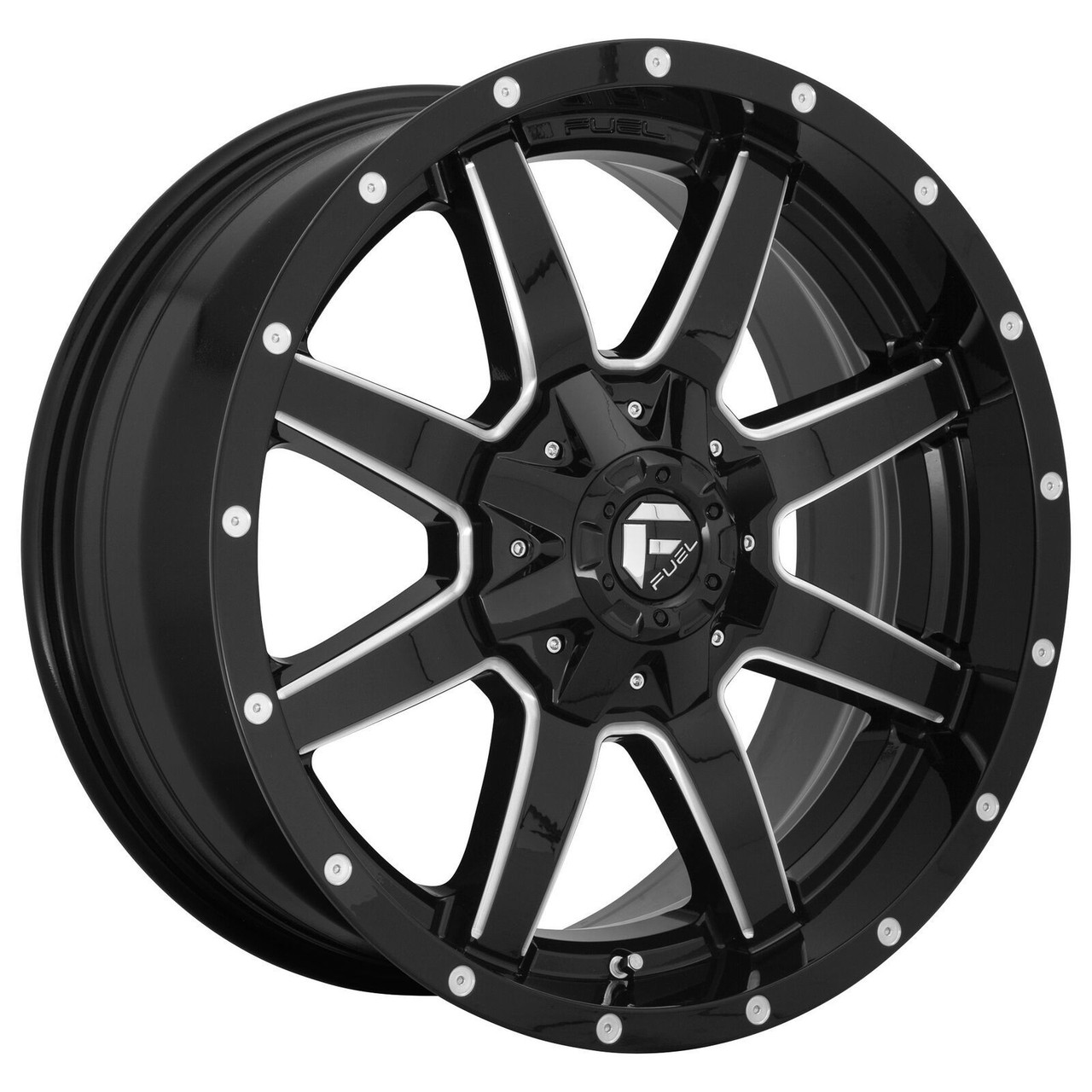 Set 4 Fuel D538 Maverick 22x10 6x135 6x5.5 Black Milled Wheels 22" -24mm