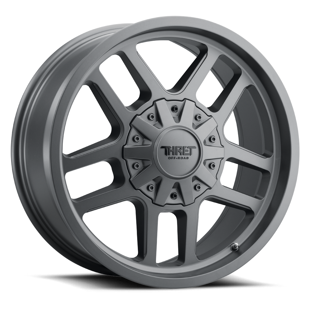 Set 4 20" Thret Offroad 809 Radar Satin Grey 20x9 Wheels 8x170 0mm Truck Rims