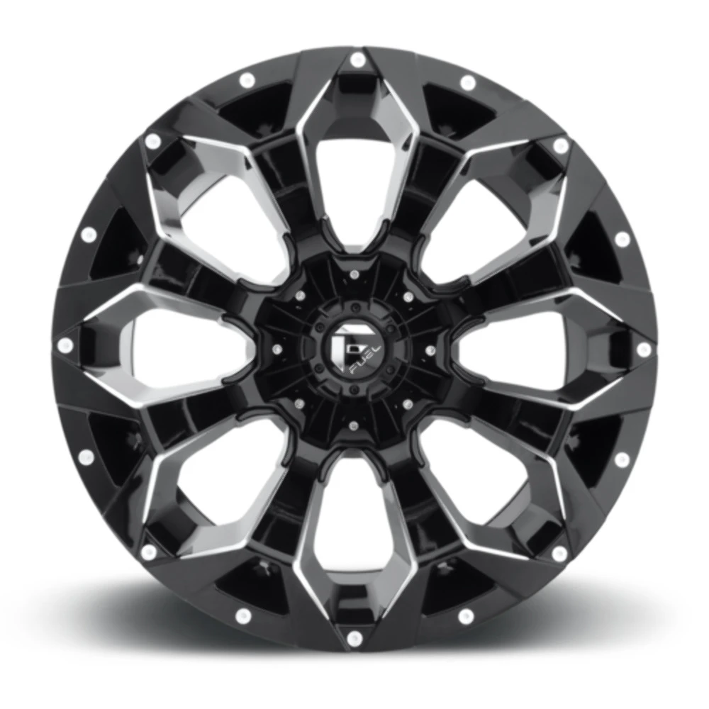 Set 4 18" Fuel D576 Assault 18x9 5x4.5 5x5 Gloss Black Milled Wheels 1mm Rims