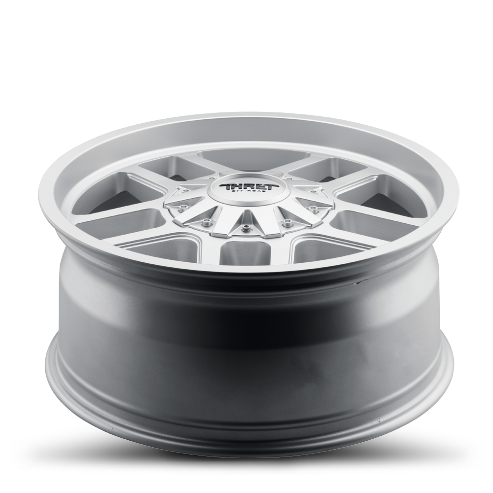 Set 4 17" Thret Offroad 809 Radar Silver 17x8.5 Wheels 8x6.5 (8x165.1) 18mm Rims