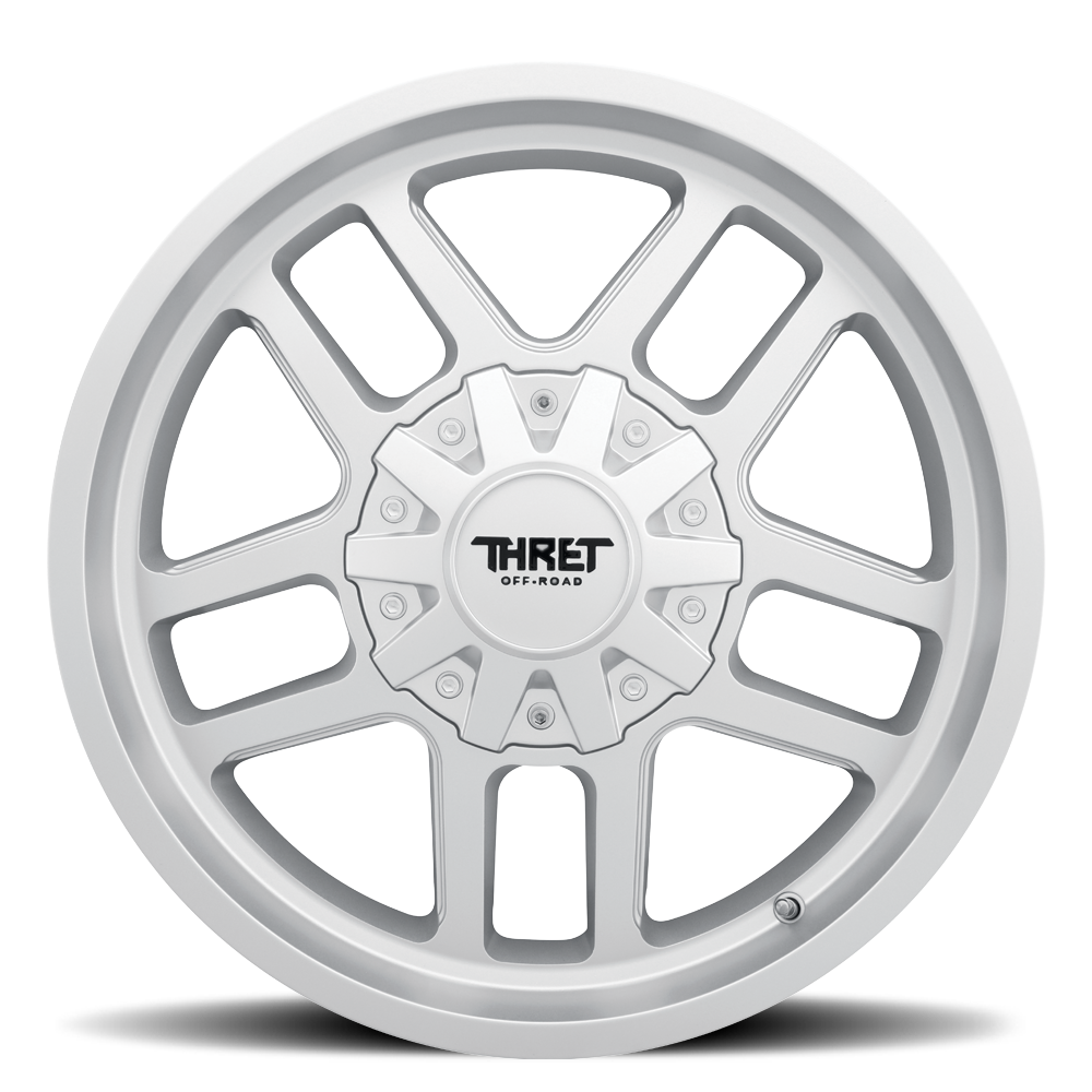 17" Thret Offroad 809 Radar Satin Silver 17x8.5 Wheel 6x135 6x5.5 -6mm Truck Rim