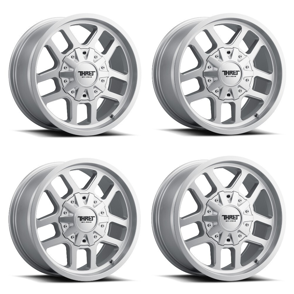 Set 4 20" Thret Offroad 809 Radar Superfinish 20x10 Wheels 8x170 -21mm Rims