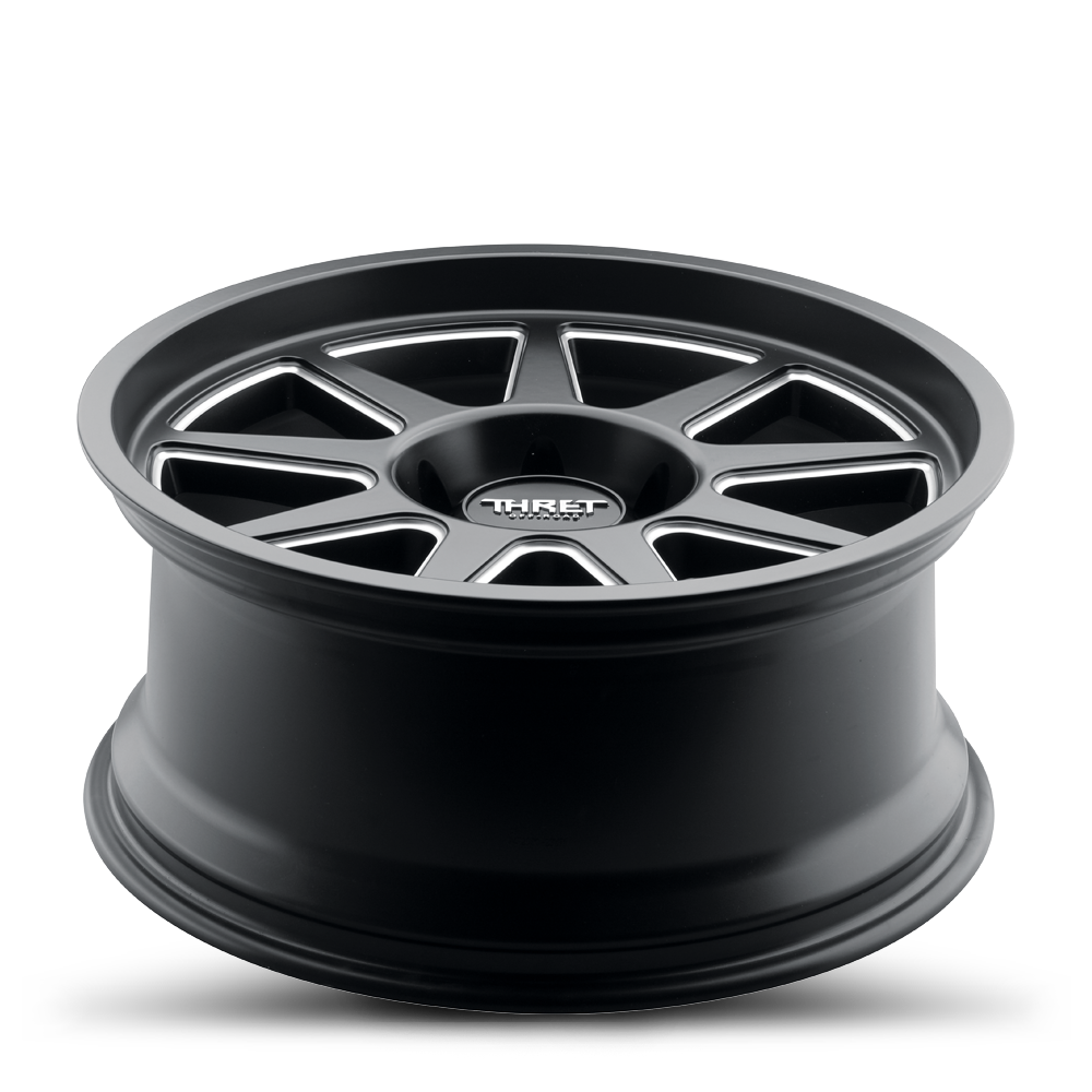 20" Thret Offroad 705 Flood Satin Black Milled 20x10 Wheel 8x170 0mm Truck Rim