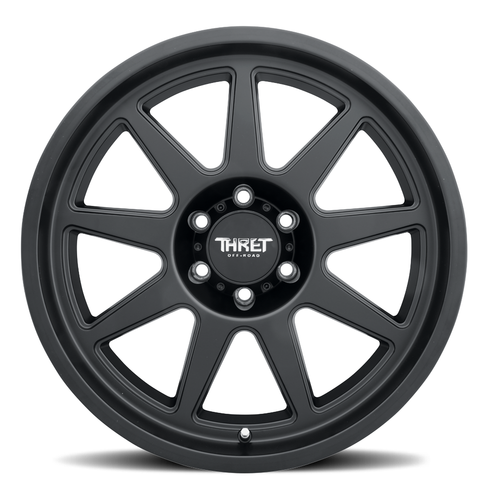 Set 4 20" Thret Offroad 705 Flood Satin Black 20x10 Wheels 8x6.5 (8x165.1) 0mm Rims