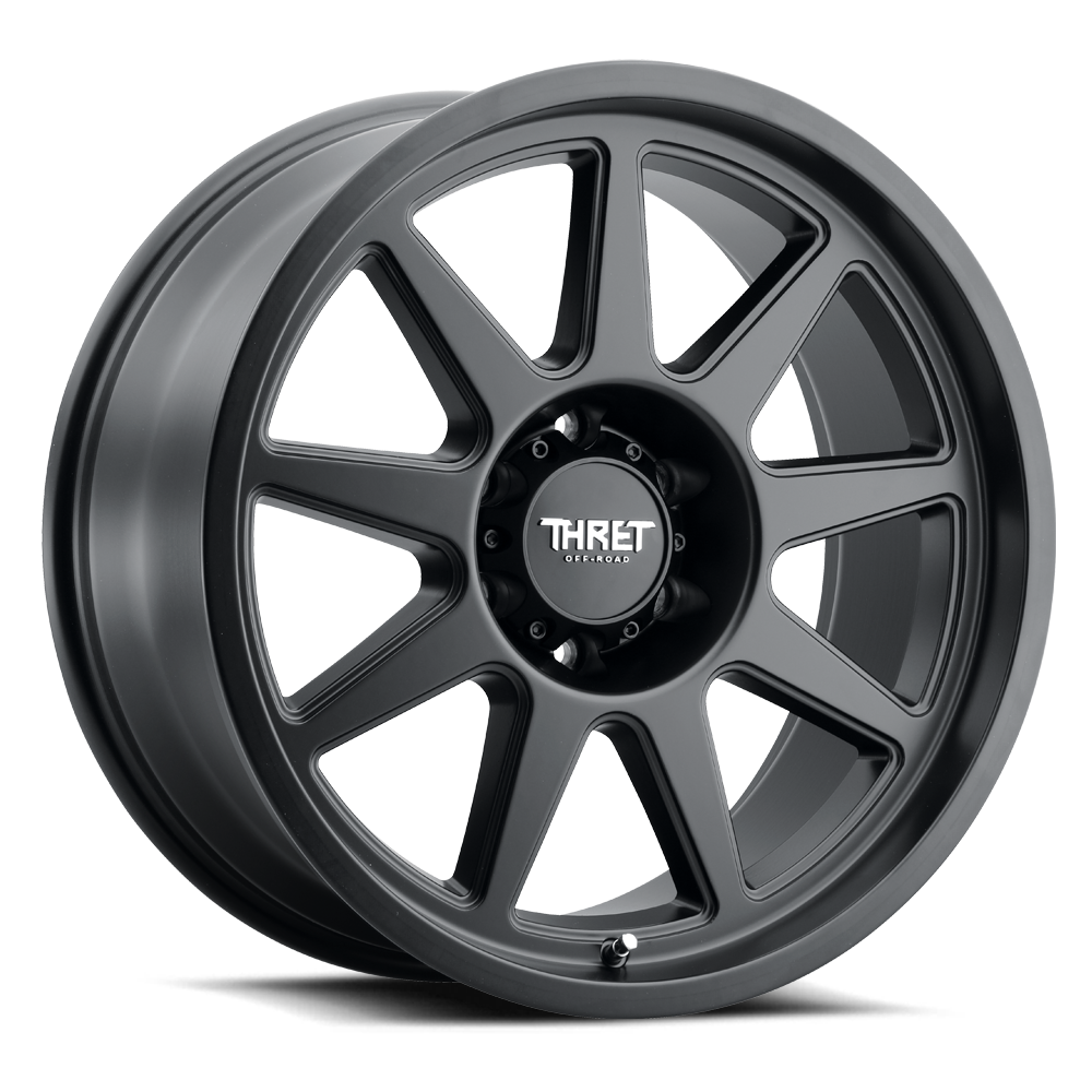 Set 4 20" Thret Offroad 705 Flood Satin Black 20x9 Wheels 8x180 0mm Truck Rims
