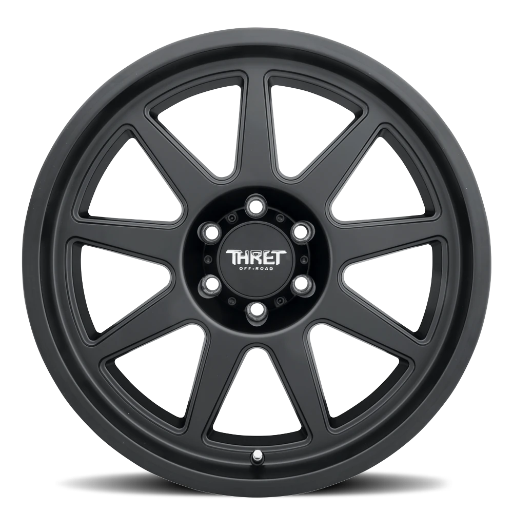 Set 4 18" Thret Offroad 705 Flood Satin Black 18x9 Wheels 8x170 0mm Truck Rims
