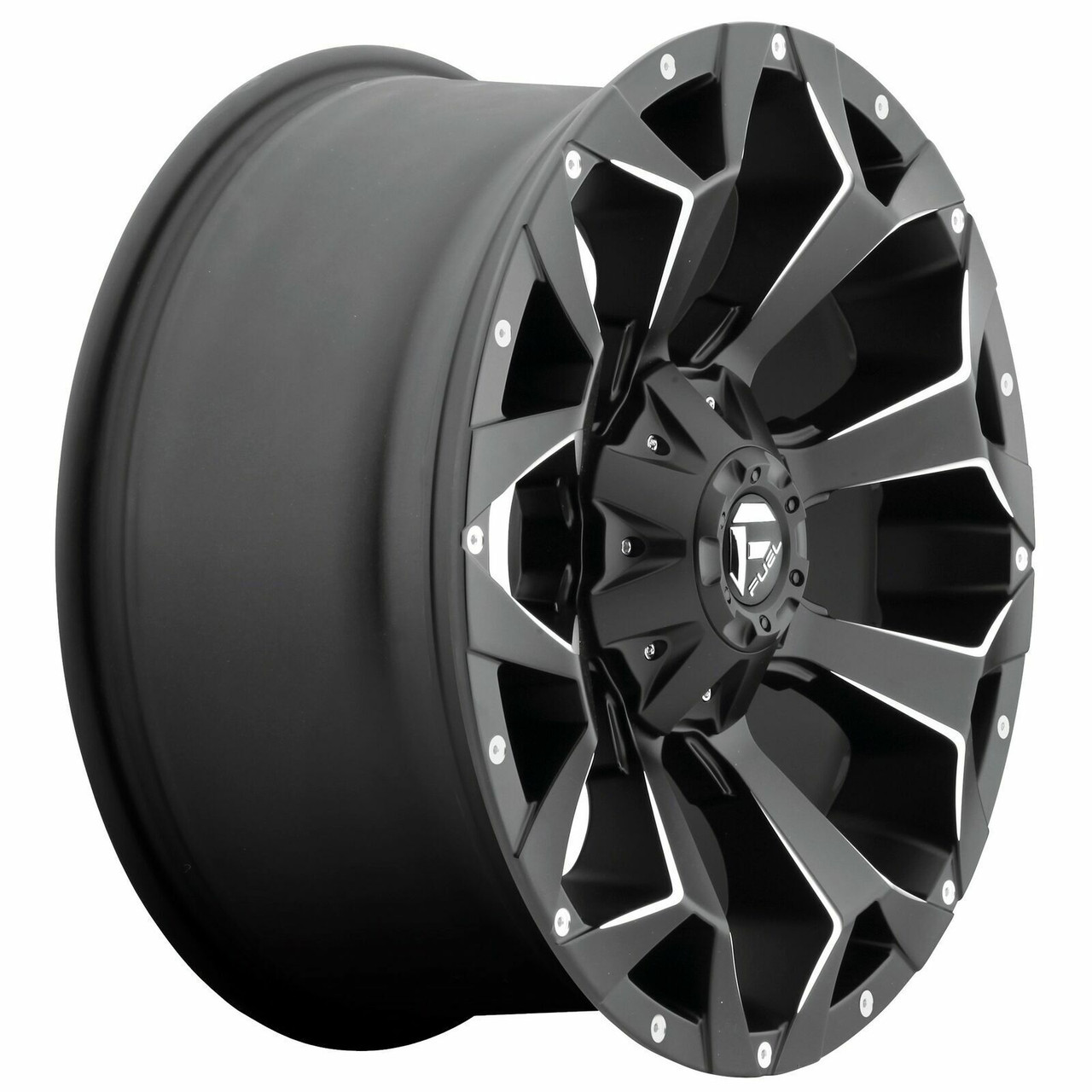 Set 4 17" Fuel D546 Assault 17x8.5 5x4.25 5x5 Matte Black Milled Wheels 25mm Rim