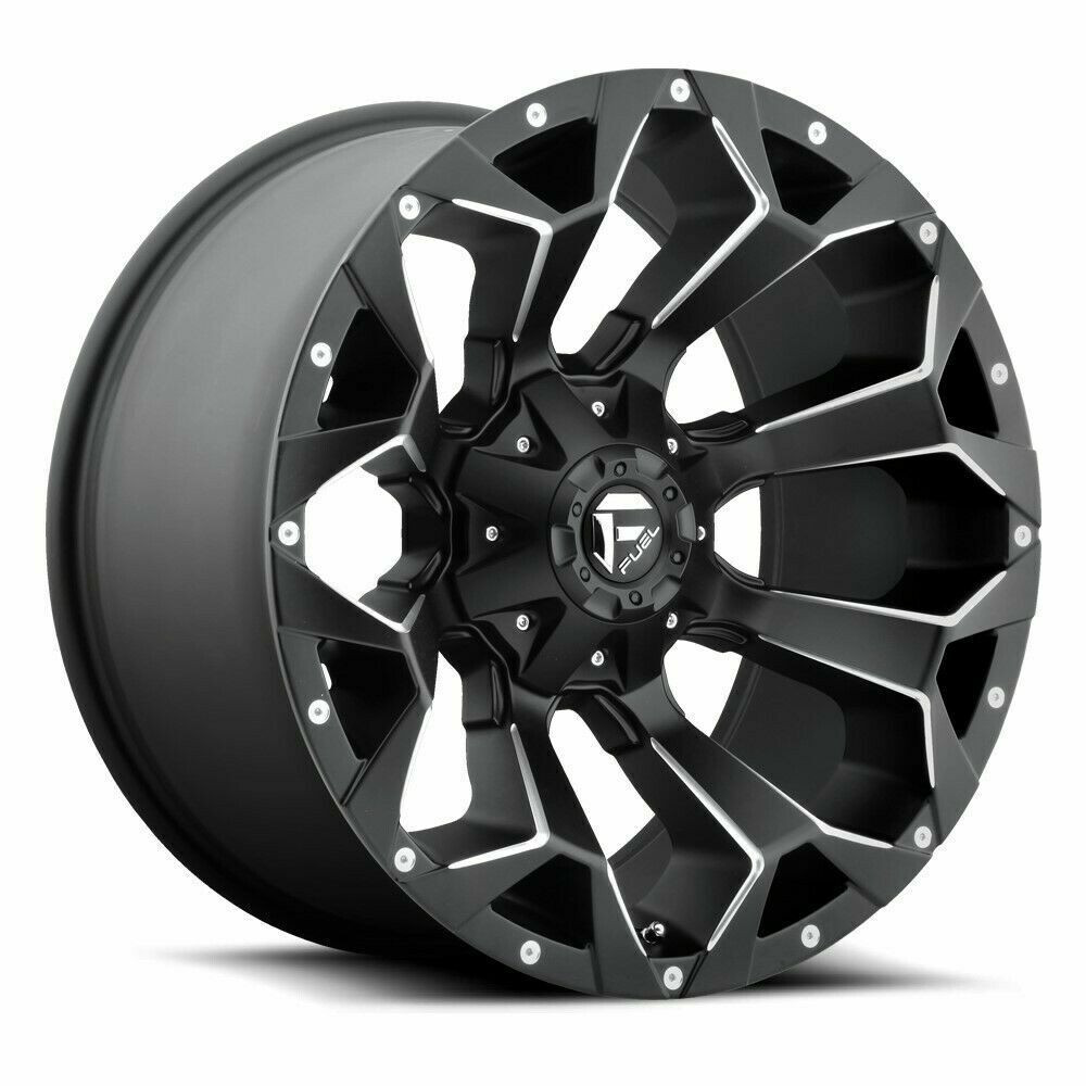 Set 4 17" Fuel D546 Assault 17x8.5 5x4.25 5x5 Matte Black Milled Wheels 25mm Rim