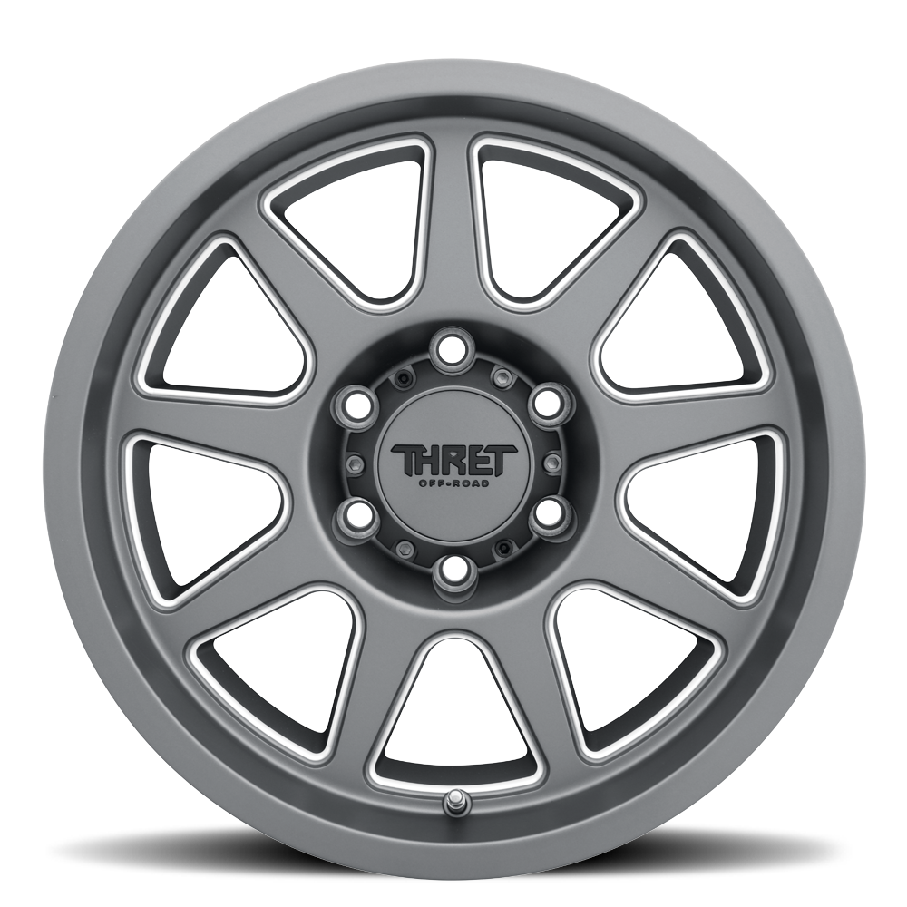 20" Thret Offroad 705 Flood Satin Grey Milled 20x9 Wheel 6x135 18mm Truck SUV Rim