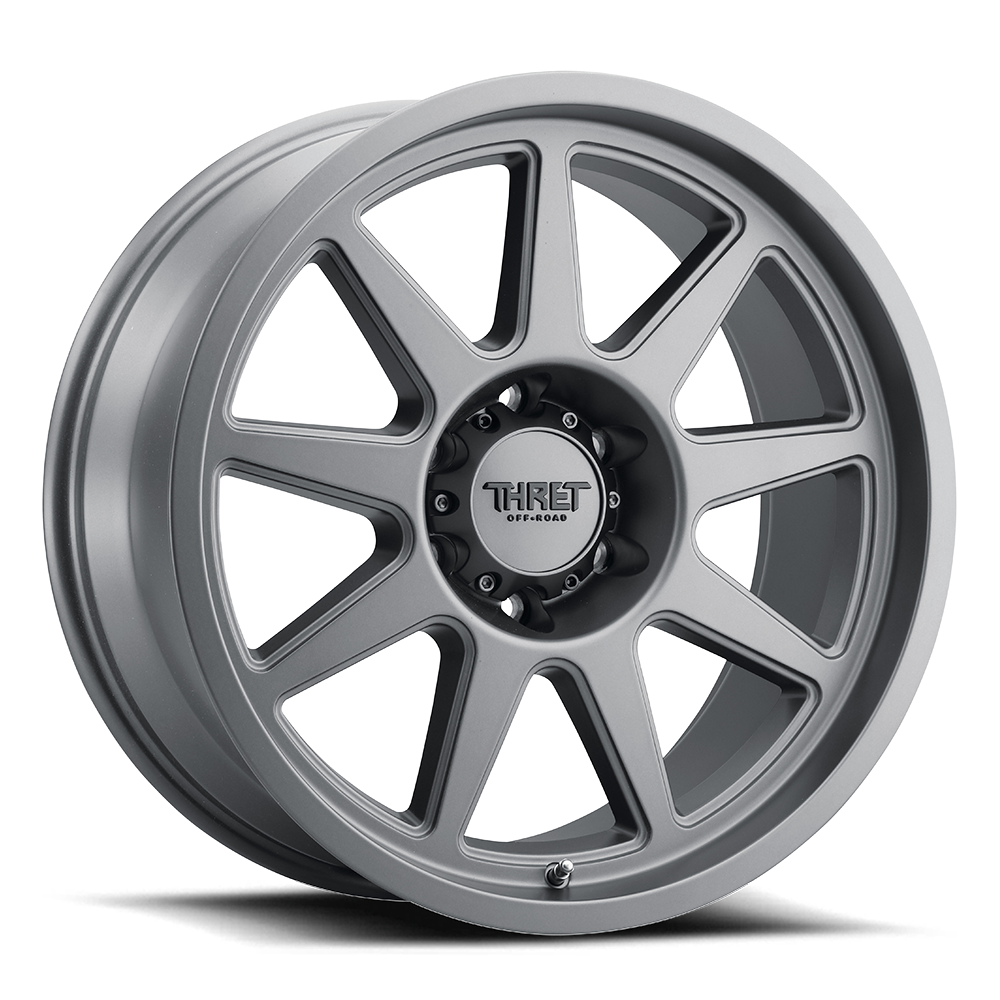 Set 4 20" Thret Offroad 705 Flood Satin Grey 20x9 Wheels 5x5 0mm Truck Rims
