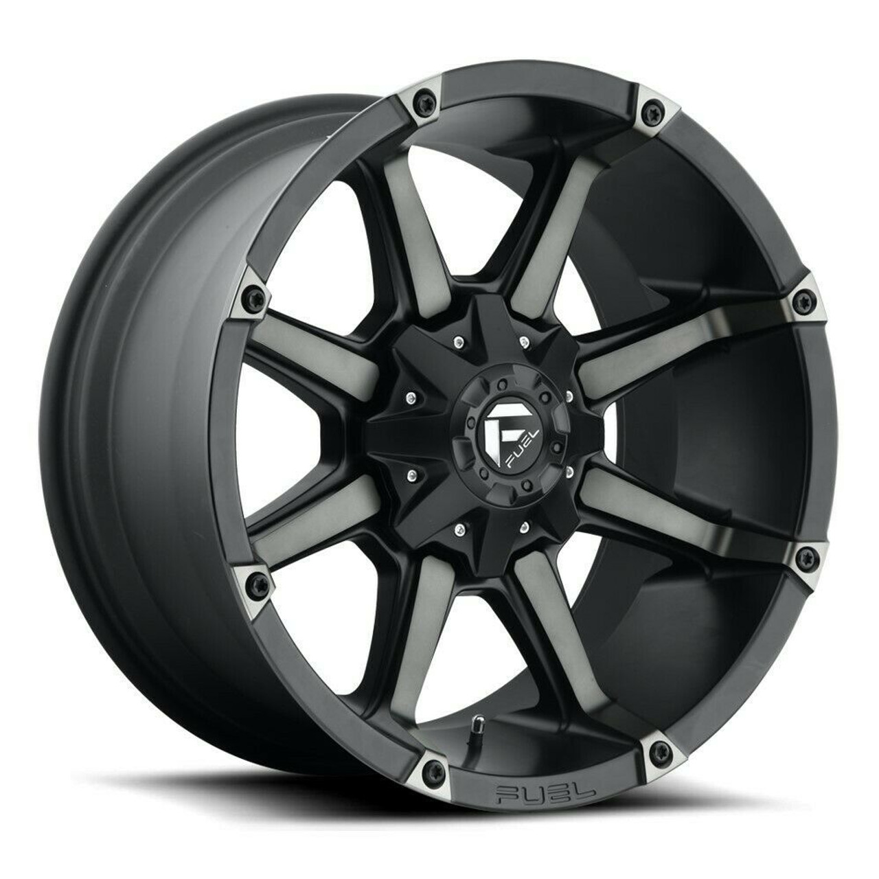 Set 4 18" Fuel D556 Coupler 18x9 6x135 6x5.5 19mm Black Double Tint Truck Wheels