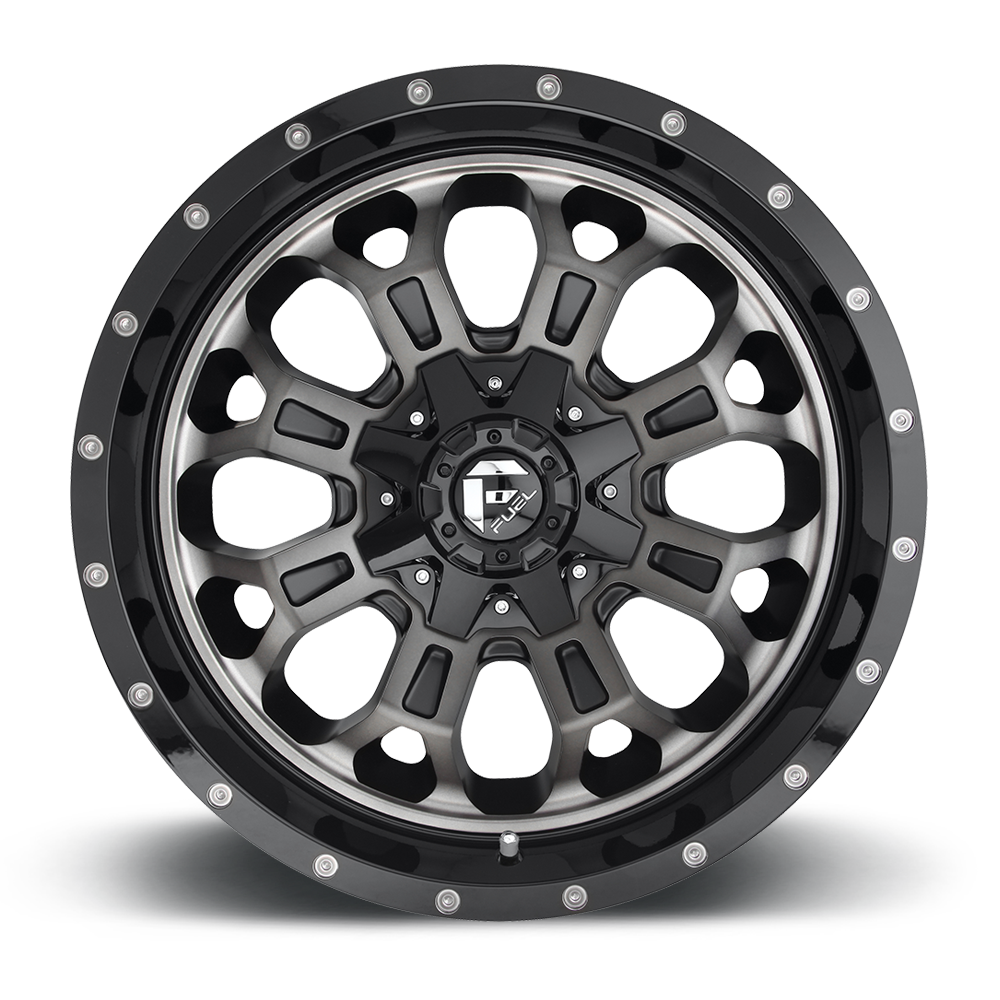 Set 4 18" Fuel D561 Crush 18x9 8x180 1mm Gloss Machined Double Tint Truck Wheels