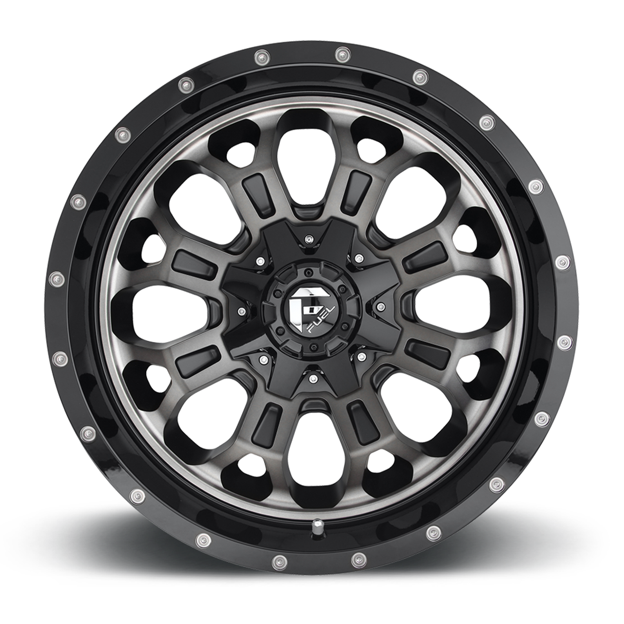 Set 4 18" Fuel D561Crush 18x9 8x6.5 1mm Gloss Machined Double Tint Truck Wheels