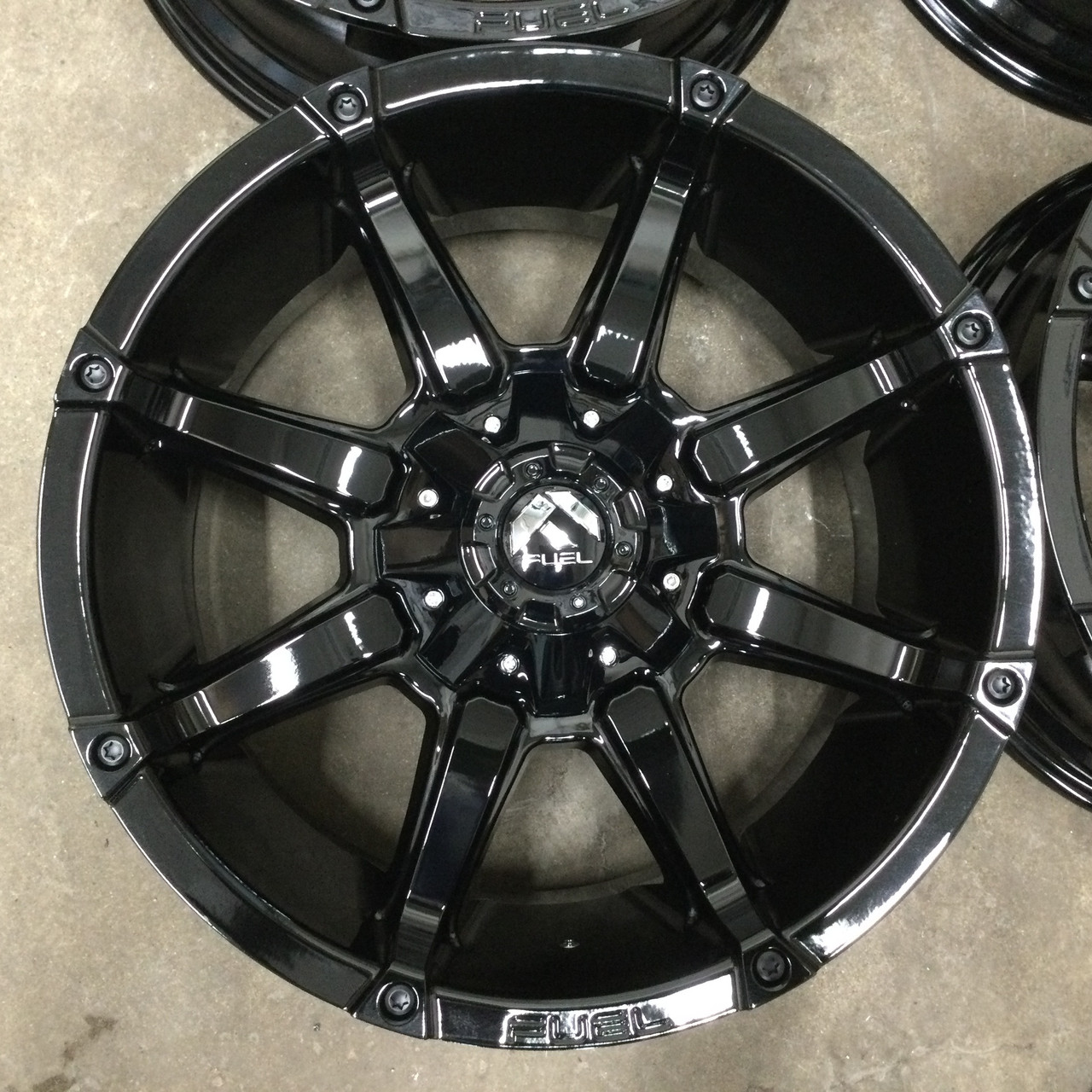 Set 4 20" Fuel D575 Coupler 20x10 8x180 -12mm Wheels Gloss Black Lifted Rims Set 4 20" Fuel D575 Coupler 20x10 8x180 -12mm Wheels Gloss Black Lifted Rims