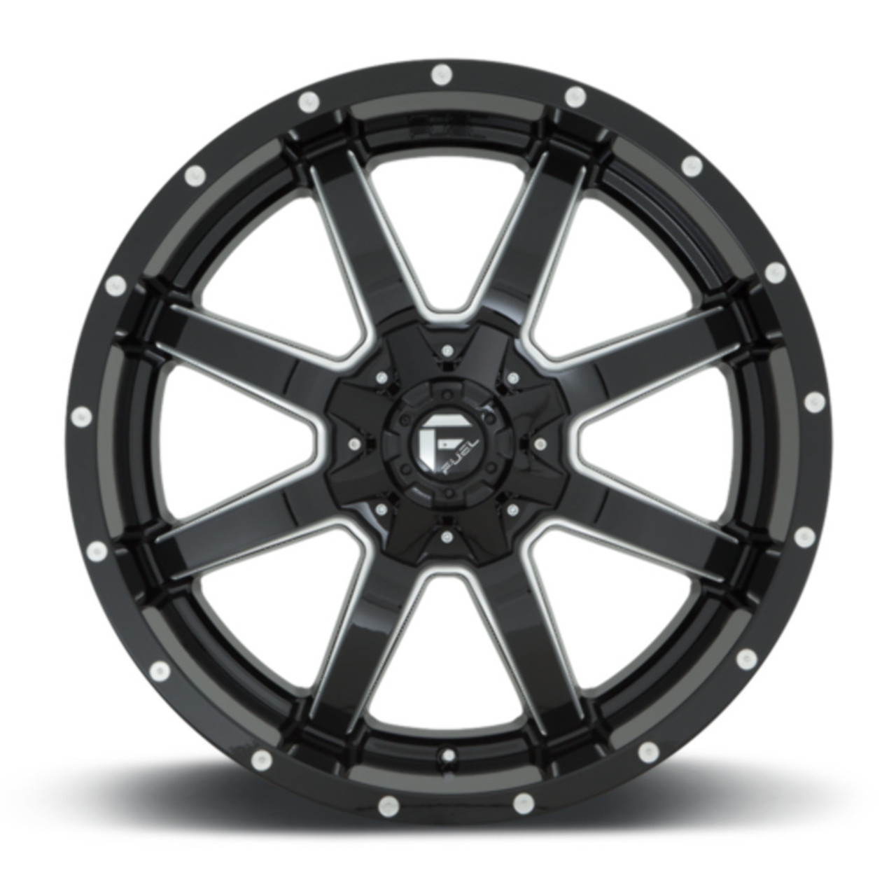 Set 4 Fuel D610 Maverick 22x10 6x135 6x5.5 Black Milled Wheels 22" 10mm