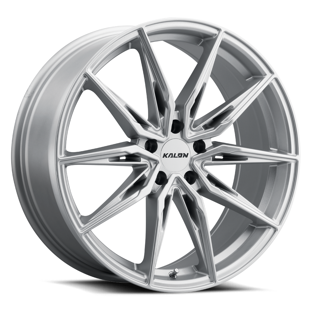 Set 4 20" Kalon 102 Cypher Gloss Silver 20x8.5 Wheels 5x4.5 (5x114.3) 35mm Rims