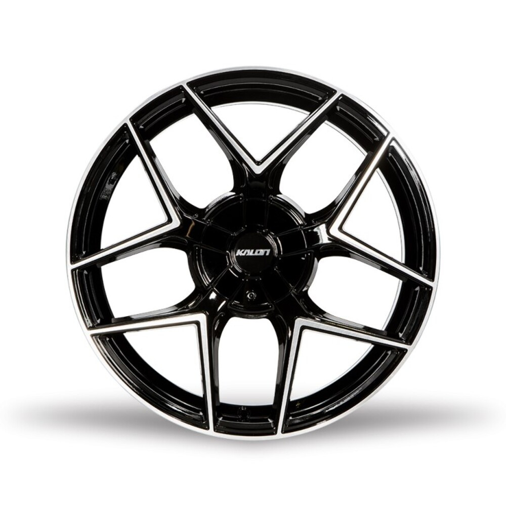 Set 4 17" Kalon 201 Falcon Black Machined Face 17x7.5 Wheels 5x100 5x4.5 38mm Rims