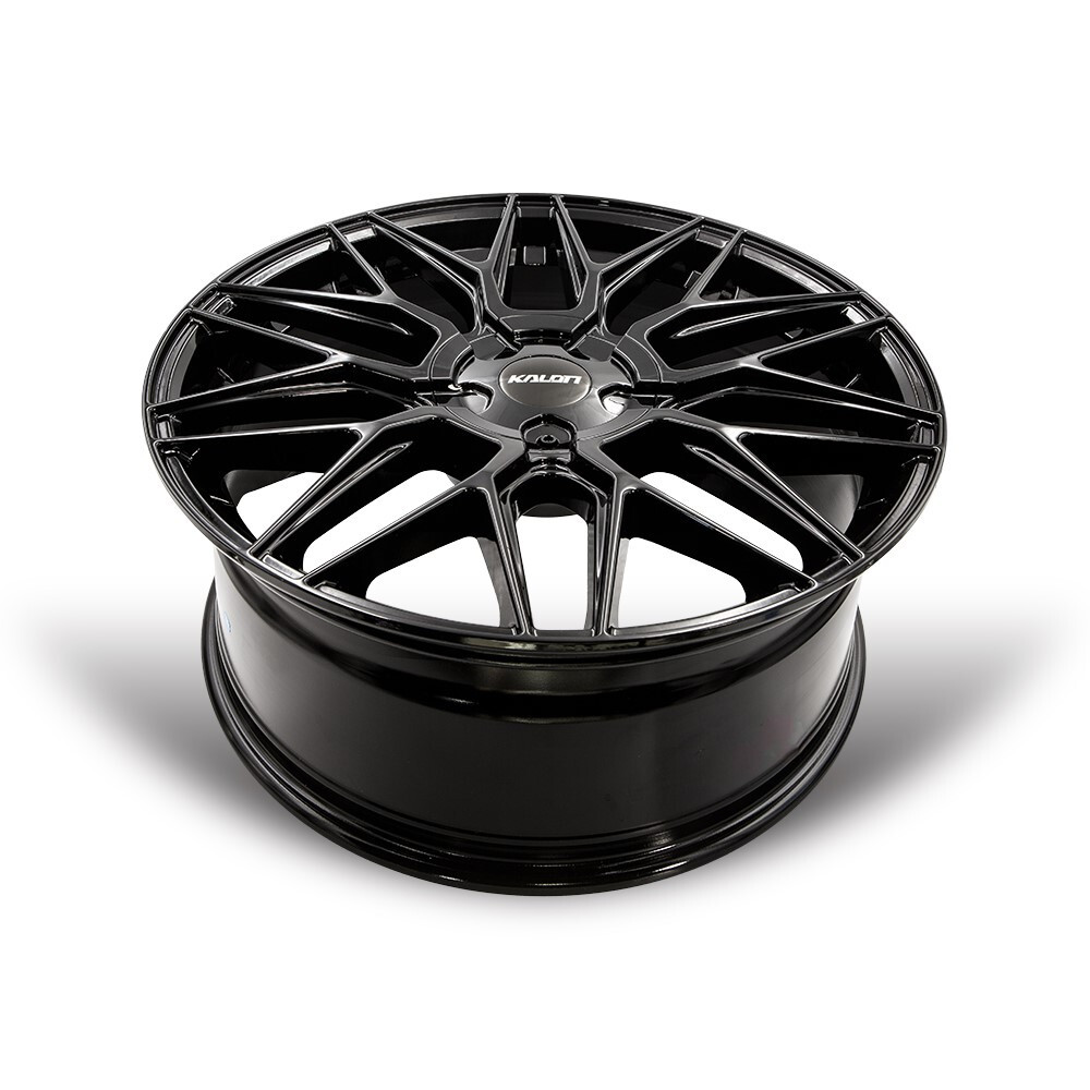 Set 4 16" Kalon 203 Blitz Gloss Black 16x7 Wheels 4x100 4x114.3 42mm Rims