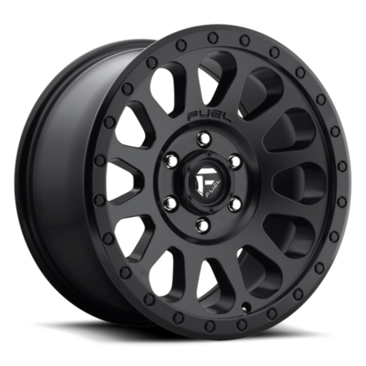 Set 4 Fuel D579 Vector 17x9 5x5 Matte Black Wheels 17" -12mm Rims