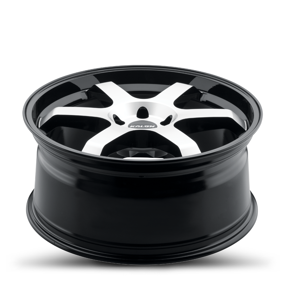 17" Kalon 106 Suzuka Gloss Black Machined Face 17x7.5 Wheel 5x115 35mm Street Rim