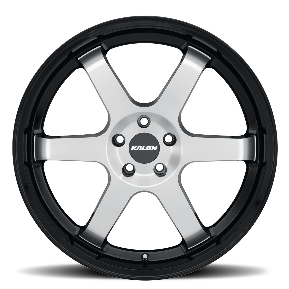 Set 4 20" Kalon 106 Suzuka Gloss Black Machined Face 20x9 Wheels 5x115 35mm Rims