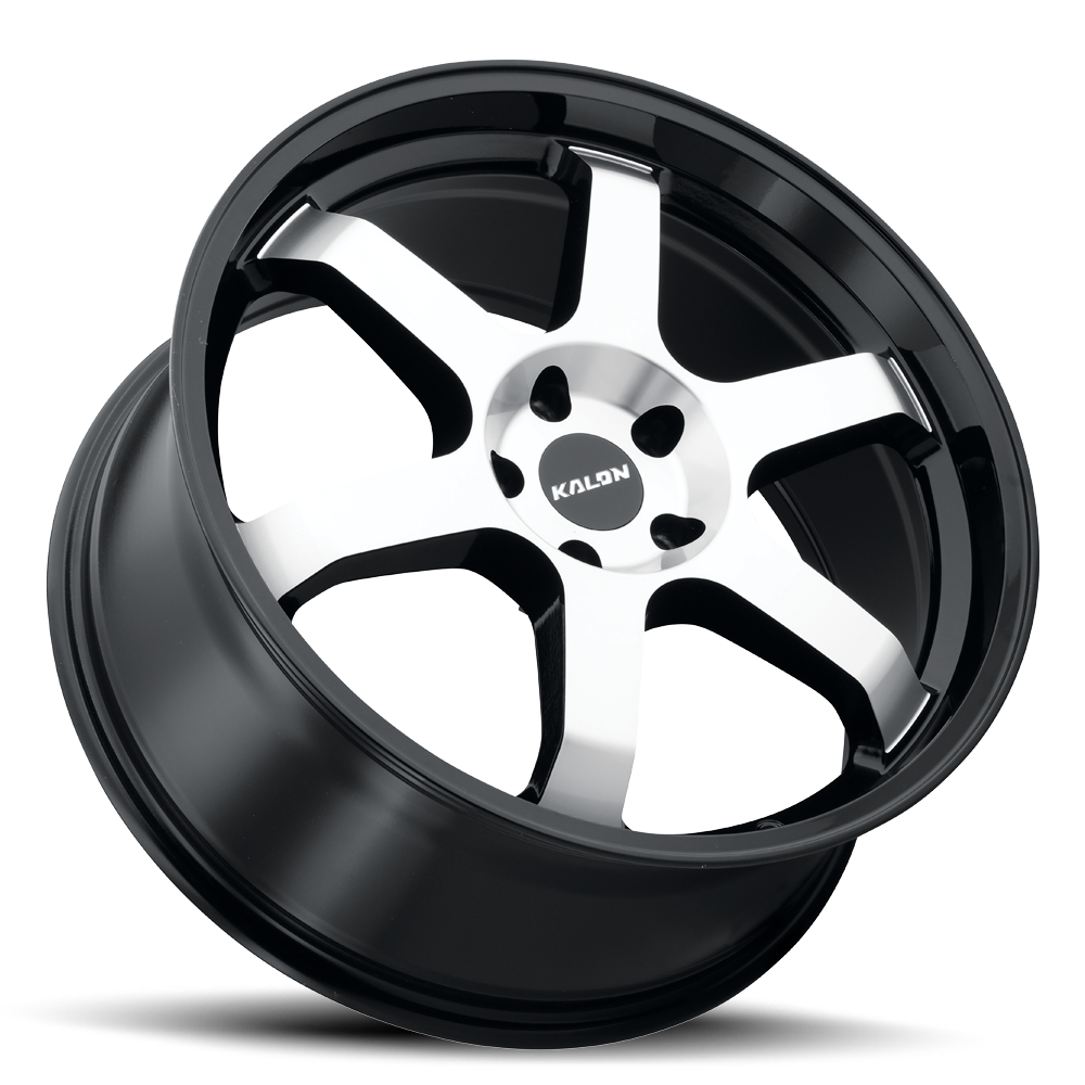 Set 4 20" Kalon 106 Suzuka Gloss Black Machined Face 20x9 Wheels 5x115 35mm Rims