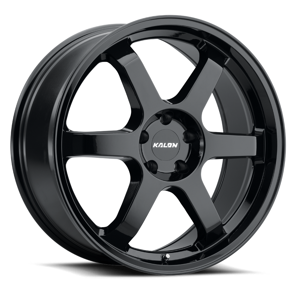 Set 4 18" Kalon 106 Suzuka Gloss Black 18x8 Wheels 5x115 38mm Performance Rims