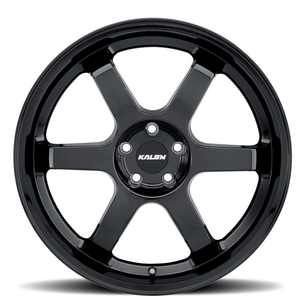 Set 4 18" Kalon 106 Suzuka Gloss Black 18x8 Wheels 5x115 38mm Performance Rims