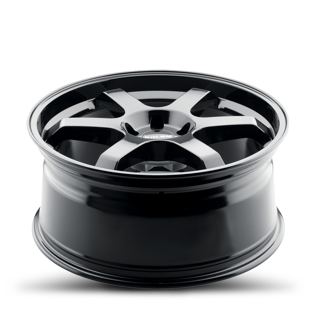 Set 4 18" Kalon 106 Suzuka Gloss Black 18x8 Wheels 5x115 38mm Performance Rims
