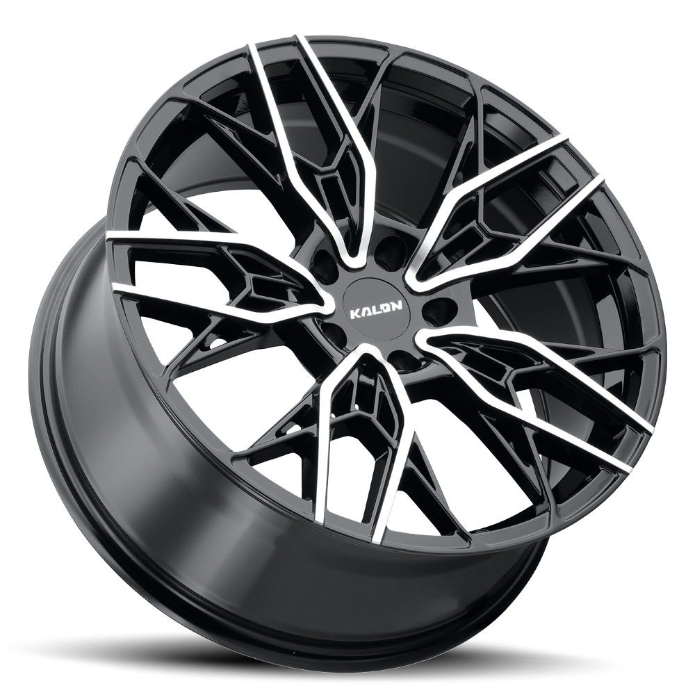20" Kalon 107 Scout Gloss Black Machined Face 20x9 Wheel 5x120 35mm Street Rim