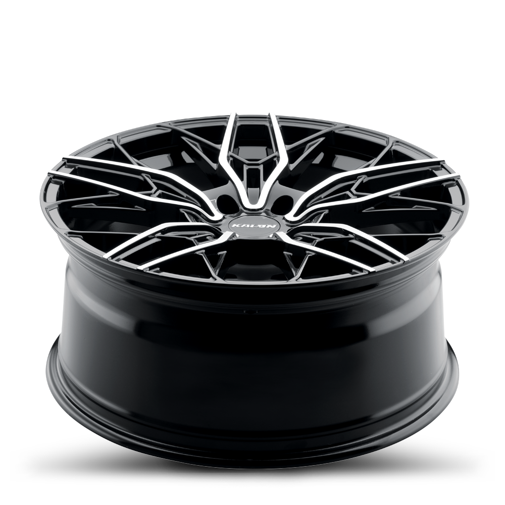 Set 4 18" Kalon 107 Scout Gloss Black Machined Face 18x8 Wheels 5x120 38mm Rims