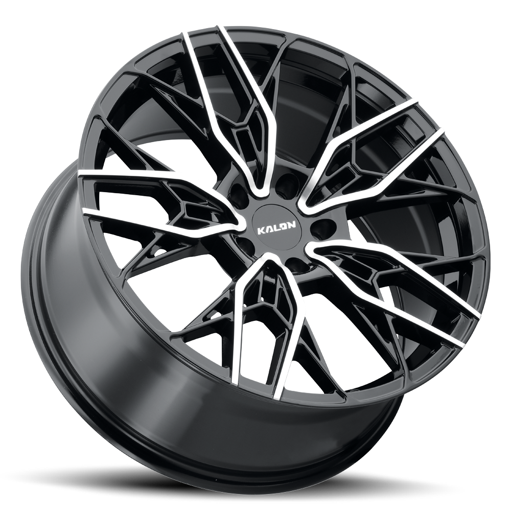 18" Kalon 107 Scout Gloss Black Machined Face 18x8 Wheel 5x115 38mm Street Rim