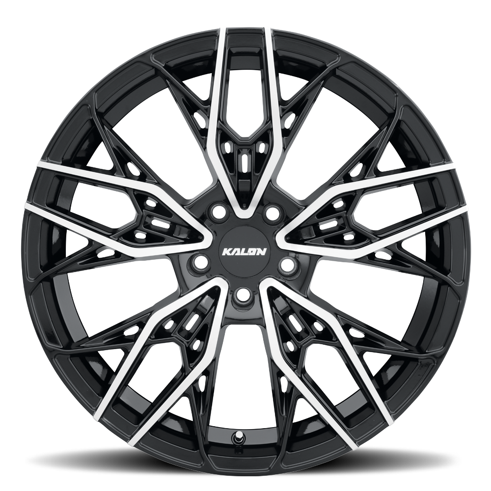 Set 4 18" Kalon 107 Scout Gloss Black Machined Face 18x8 Wheels 5x112 38mm Rims