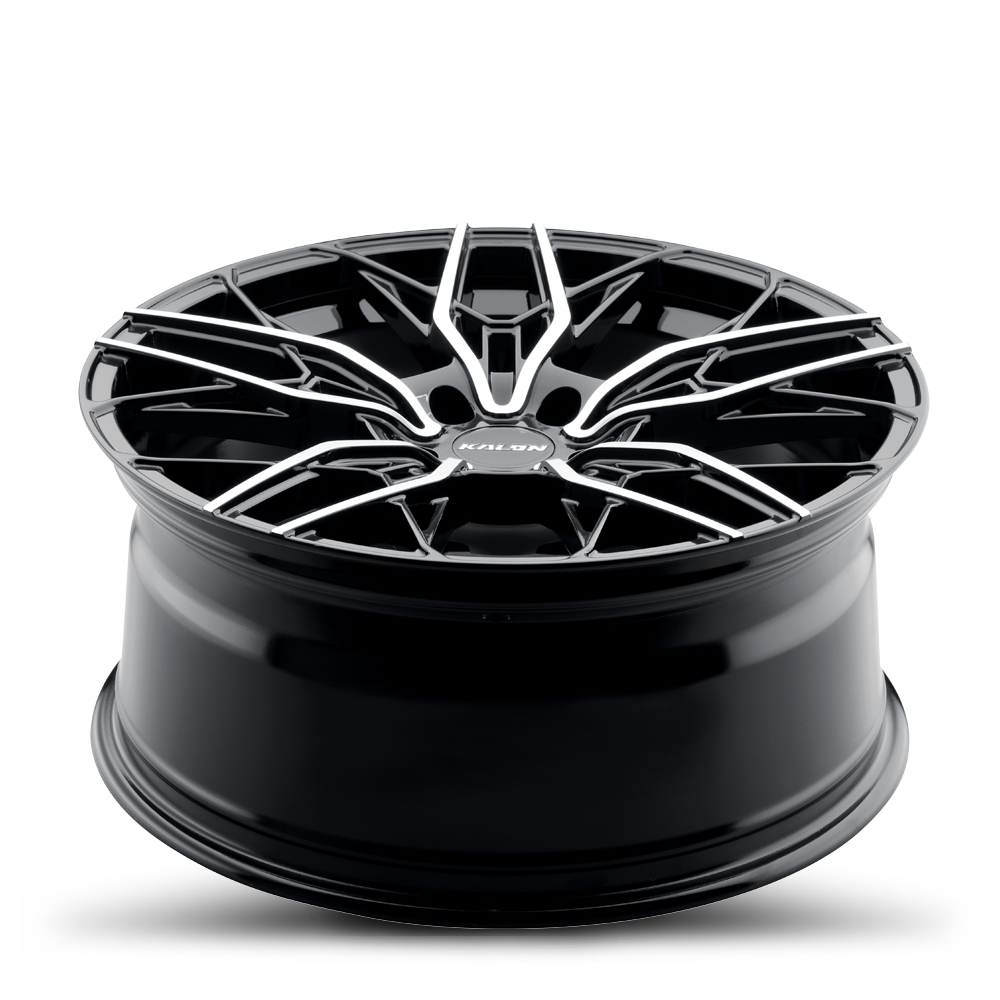 Set 4 18" Kalon 107 Scout Gloss Black Machined Face 18x8 Wheels 5x112 38mm Rims