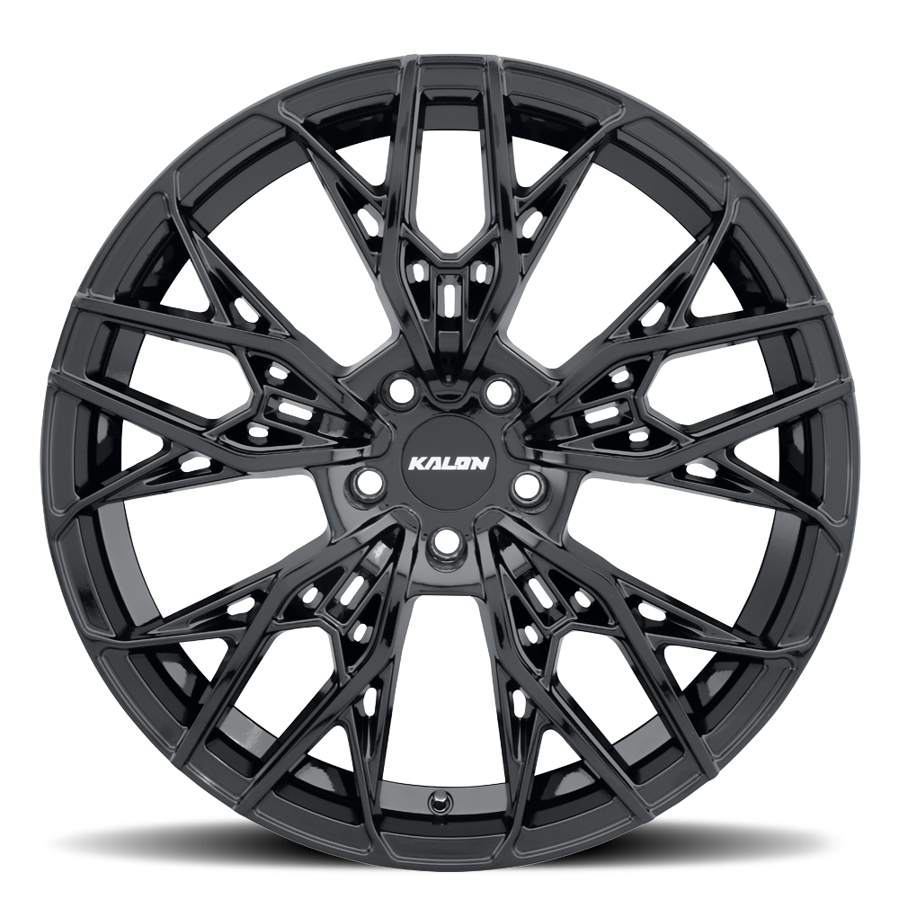 18" Kalon 107 Scout Gloss Black 18x8 Wheel 5x112 38mm Performance Street Rim