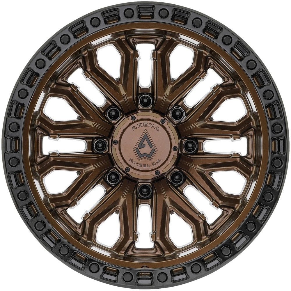 20" Arena A125 Jackal Smoked Bronze Glossy Black Lip 20x10 Wheel 8x180 -18mm Rim Lifted Offroad Truck Rim