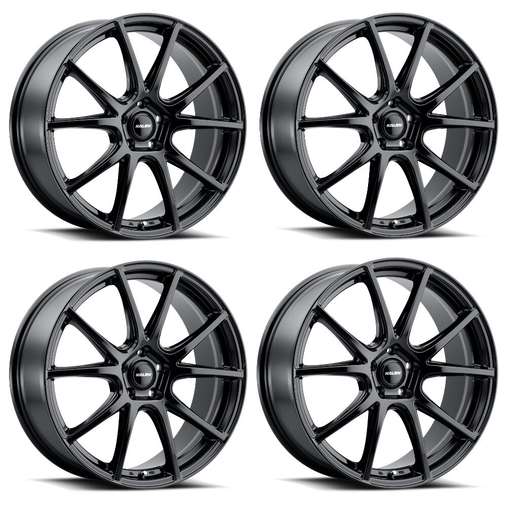 Set 4 16" Kalon 109 TK3 Gloss Black 16x6.5 Wheels 5x112 38mm Performance Rims