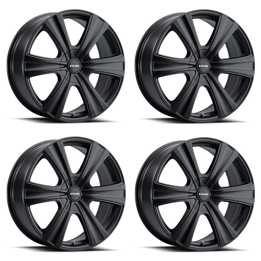 Set 4 20" Kalon 205 Torch Satin Black 20x8.5 Wheels 5x5 (5x127) 38mm Sedan Rims