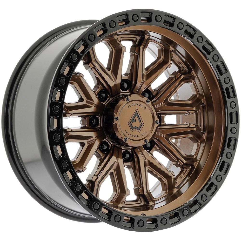 20" Arena A125 Jackal Smoked Bronze Glossy Black Lip 20x10 Wheel 8x6.5 -18mm Rim Lifted Offroad Truck